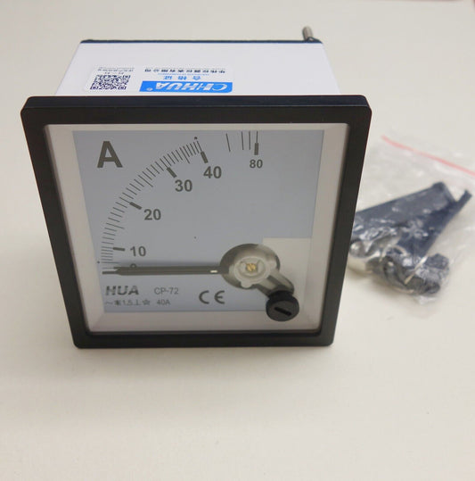 1PC NEW AC 0-40A Analog Ammeter Panel AMP Current Meter 72*72mm wire direclty