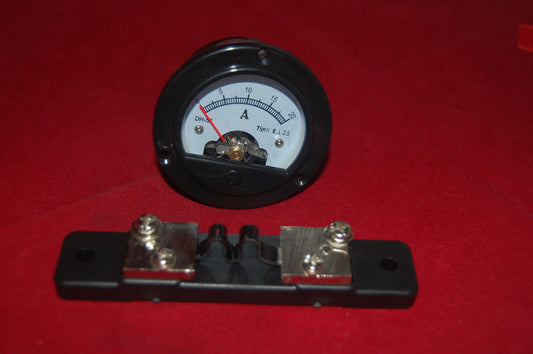 DC 0-20A Round Analog Ammeter Panel AMP Current Dia. 66.4mm DH52 with Shunt