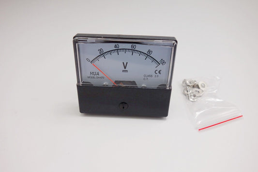 1PC DC 0-100V Analog Voltmeter Panel Voltage Meter 670  60*70mm directly Connect