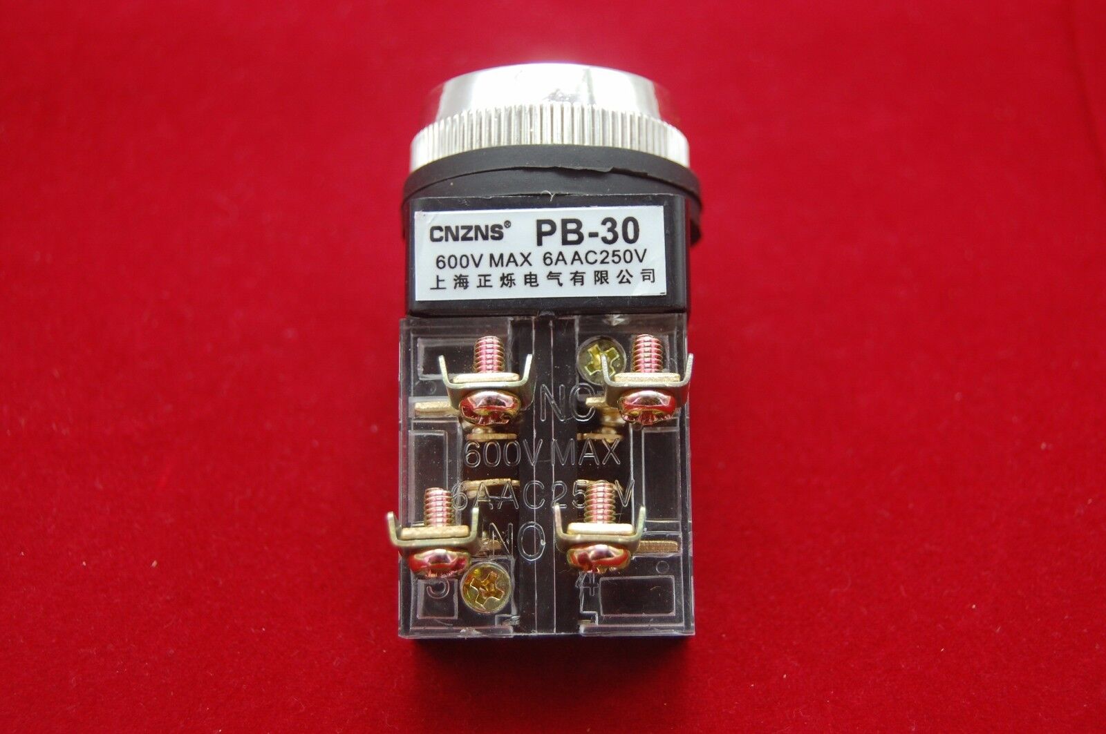 1PC NEW Cutout Dia. 30MM RED Momentary PUSH BUTTON Switch 1NO/1NC