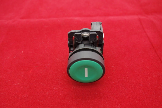 2PCS 22MM PUSHBUTTON SWITCH FITS XB5AA331 Green with "I" marking 1NO momentary