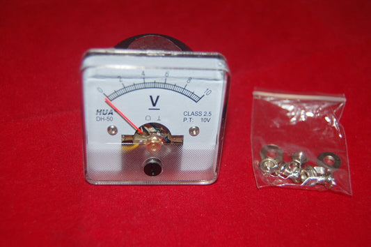 DC 0-10V Analog Voltmeter Analogue Voltage panel meter 50*50mm directly Connect