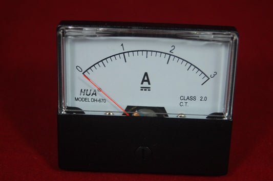 DC 3A Analog Ammeter Panel AMP Current Meter DC 0-3A 60*70mm directly Connect