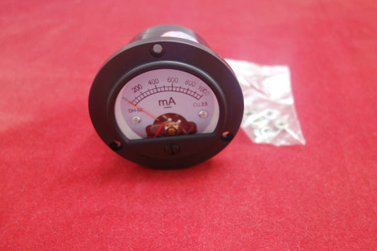 DC 0-1000mA Round Analog Ammeter Panel Current Dia. 66.4mm DH52 direct connect
