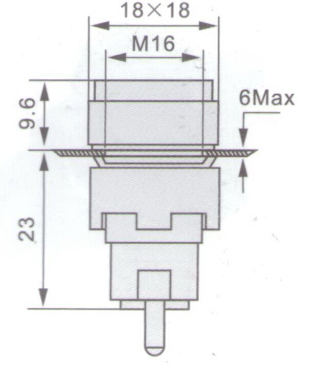 2PCS 16MM White Square Momentary PUSH BUTTON LED ILLUMINATED 110V AC 5 PINS