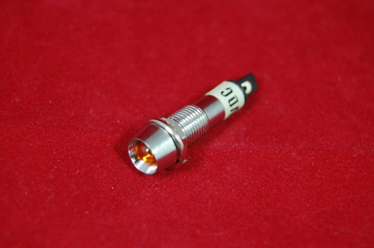 5 Pcs 24V AC/DC Panel Cutout 8mm Metal Yellow LED Indication Signal Pilot Lights