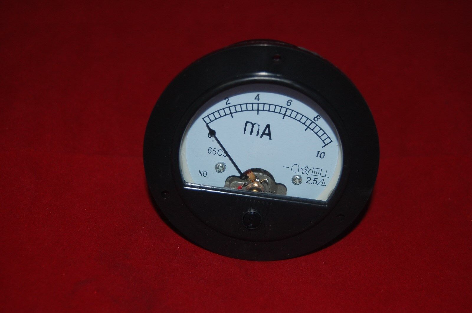 DC 0-10mA Round Analog Ammeter Panel AMP Current Meter Dia. 90mm Direct Connect