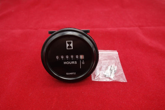1PC Roud QUARTZ hour meter 1/10 0-99999.9 Panel Cutout Dia.50mm 6-80V DC/AC