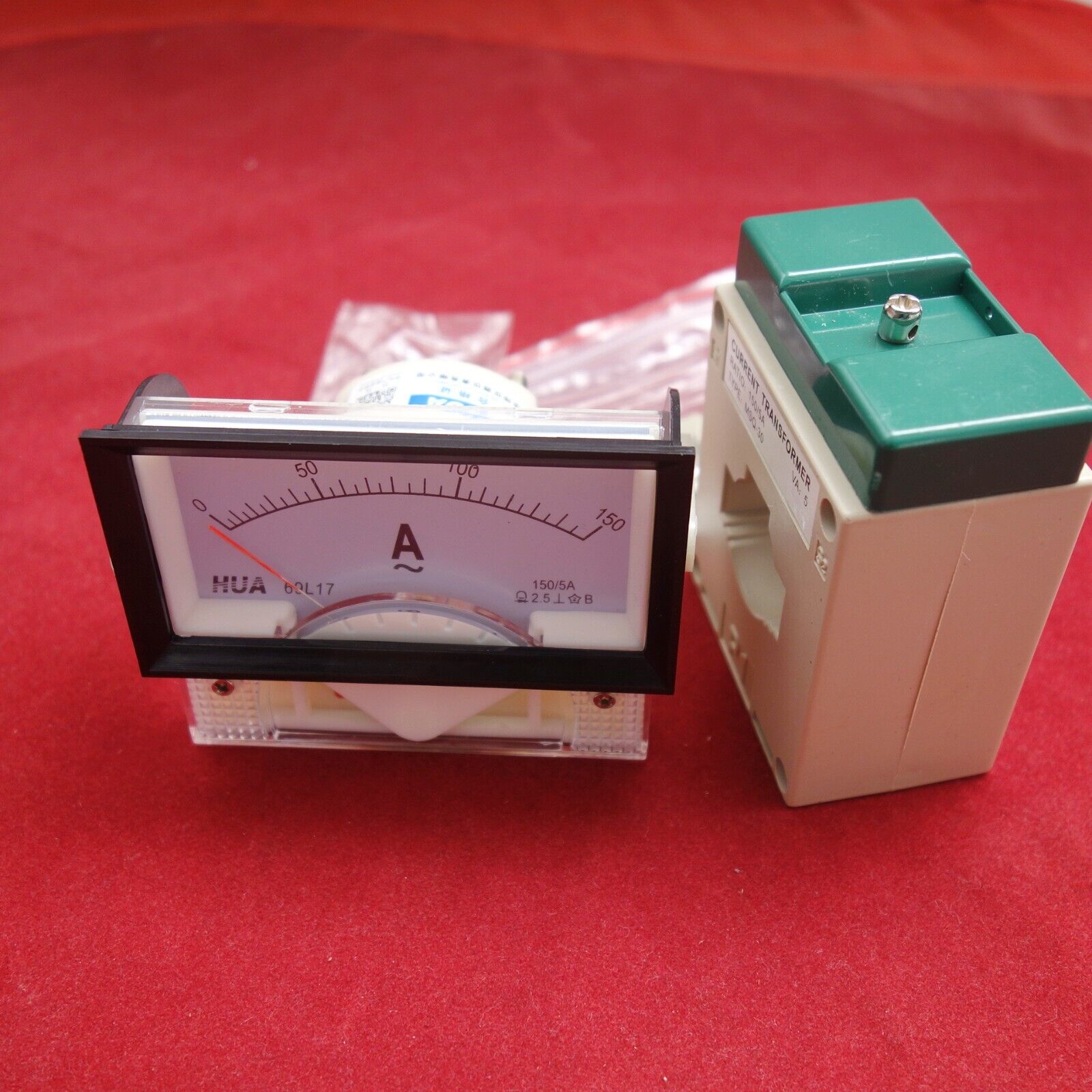 AC 150A Analog Ammeter Panel AMP Current Meter 69L17 69L9 with transformer