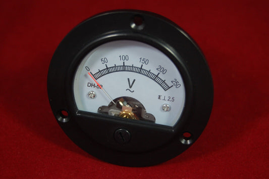 1PC AC 0-250V Round Analog Voltmeter Voltage Panel Meter  Dia. 66.4mm DH52