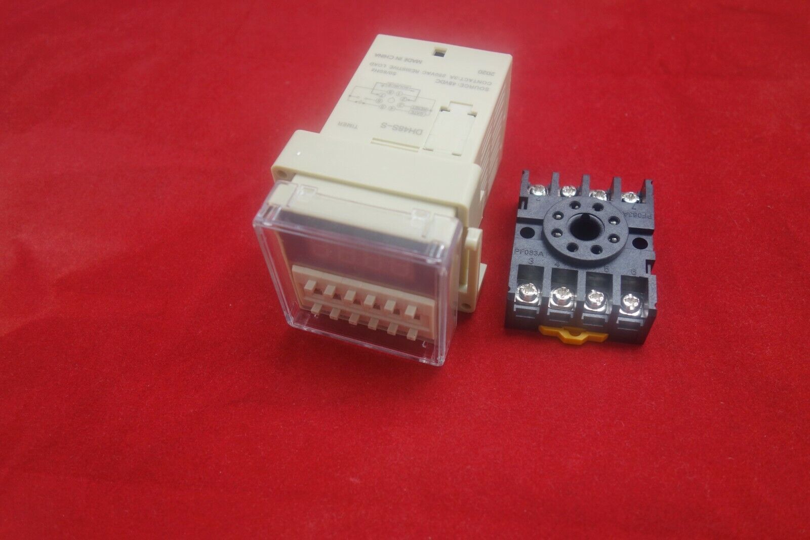 1pc DH48S-S LED display Timer relay with PF083A socket 48V DC