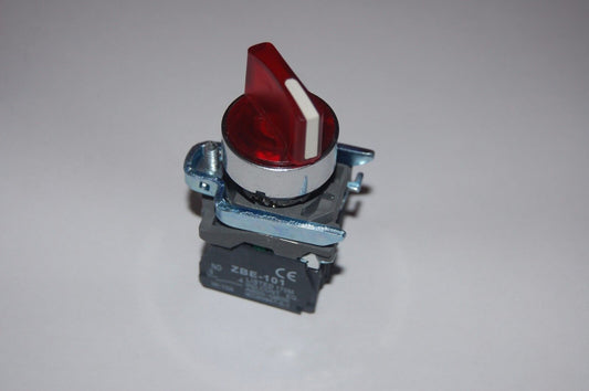 22mm ILlUMINATED Selector switch 3 Position Fits RED XB4BK154J5 12V Momentary