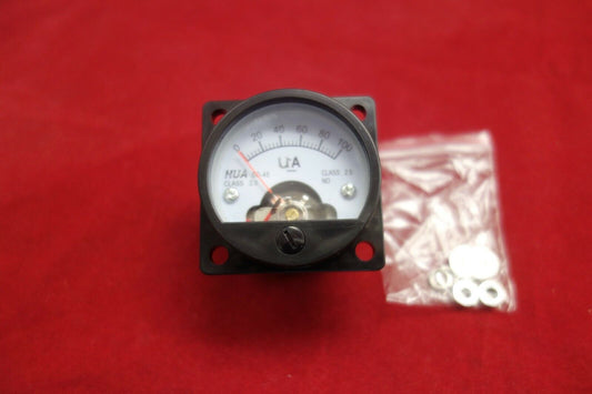 1PC DC 0-100uA Analog Ammeter Panel AMP Current Meter SO45 Cutout 45mm