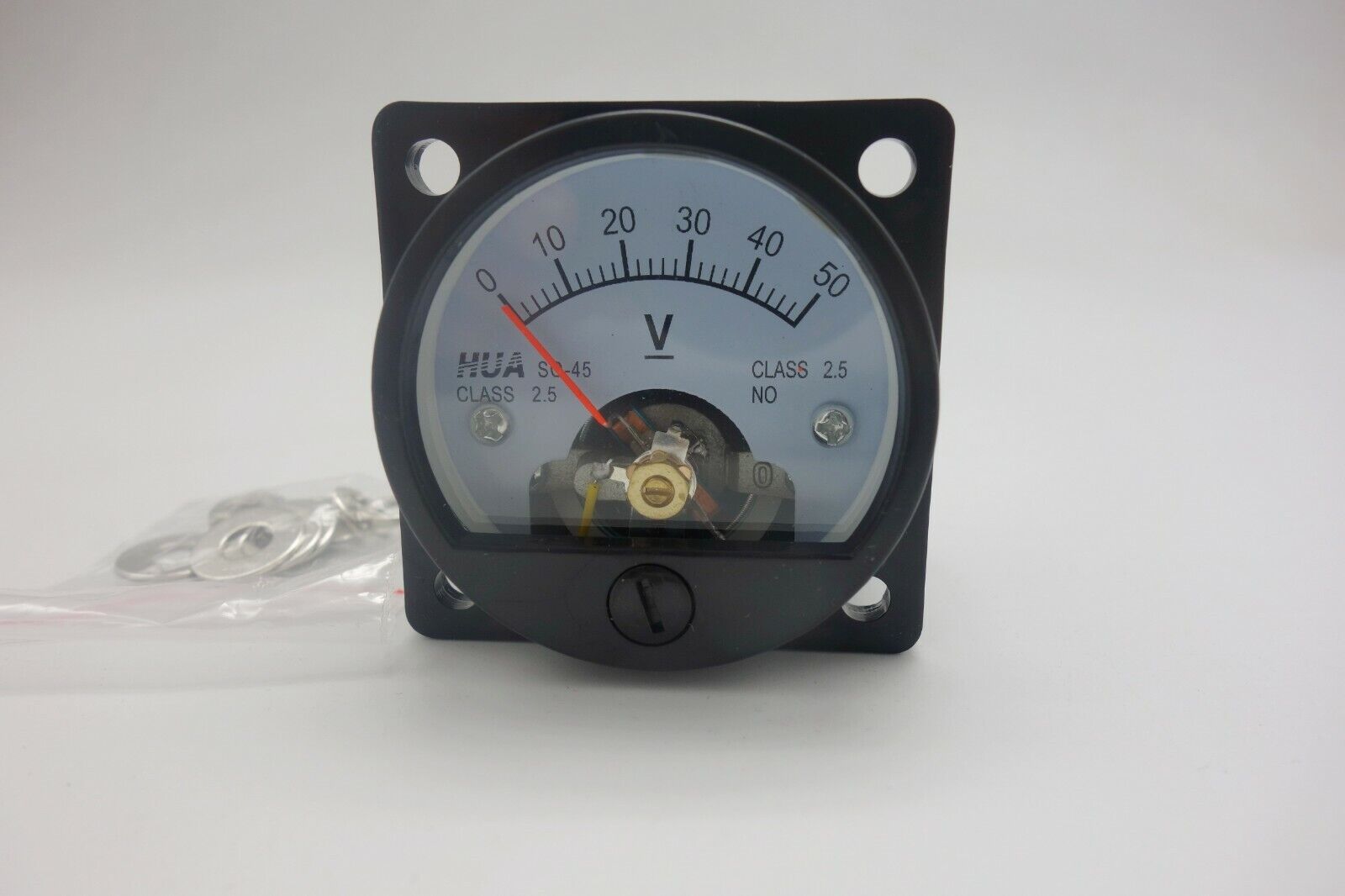 1PC DC 0 - 50V Analog Voltmeter Analogue Voltage panel meter SO45 direct Connect