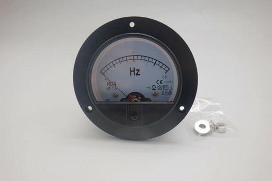 1PC Analogue Frequency Panel Meter 45-55HZ 220V Round Dia.90mm 65T5 plastic