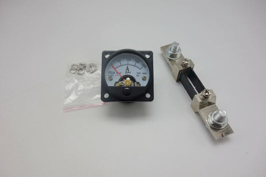 1PC DC 0-200A Analog Ammeter Panel AMP Current Meter SO45 Cutout 45mm with Shunt