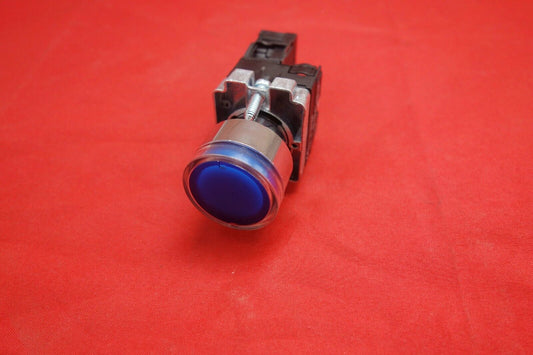 1PC FITS XB2BW36B1 Momentary Blue Pushbutton With 24V LED Pilot Light Lamp