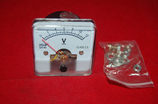 DC 0-12V Analog Voltmeter Analogue Voltage panel meter 50*50mm directly Connect