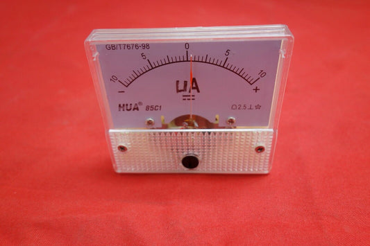 DC Minus Zero Plus -10uA - +10uA Analog 85C1 Analogue Ammeter AMP Panel meter