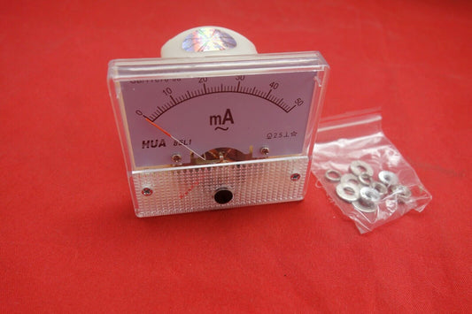 AC 50mA Analog Ammeter Panel AMP Current Meter 85L1 0-50mA  directly connected