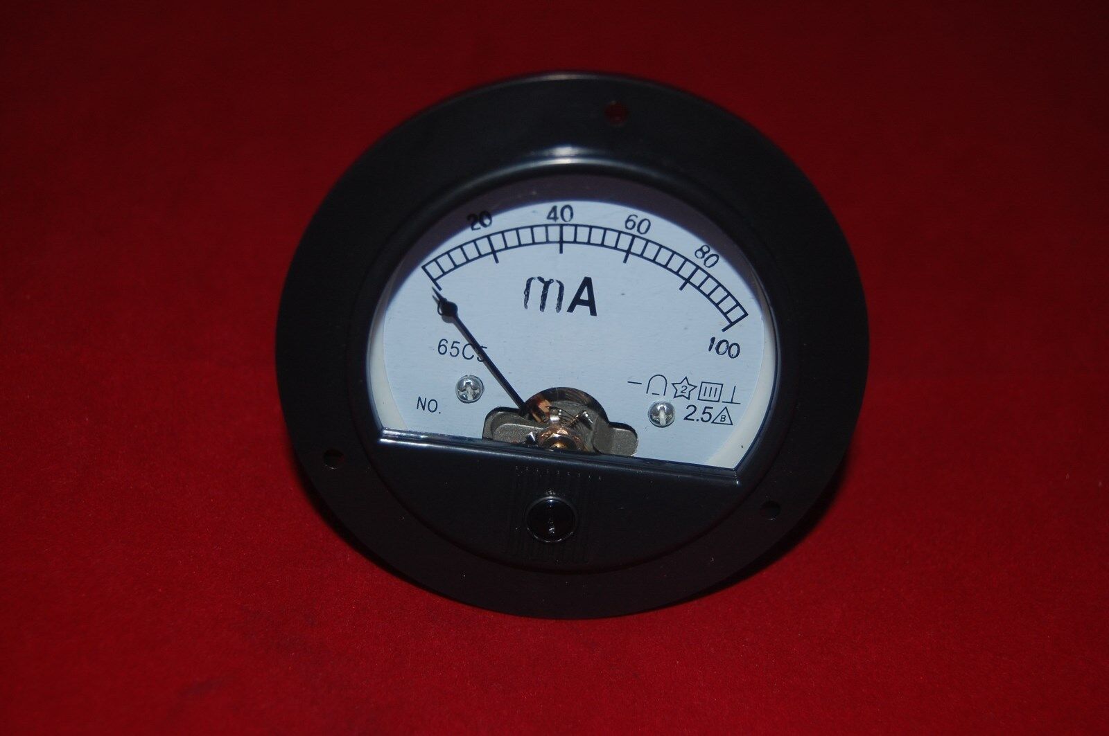 DC 0-100MA ROUND Analog Ammeter Panel AMP Meter Dia. 90mm direct Connect