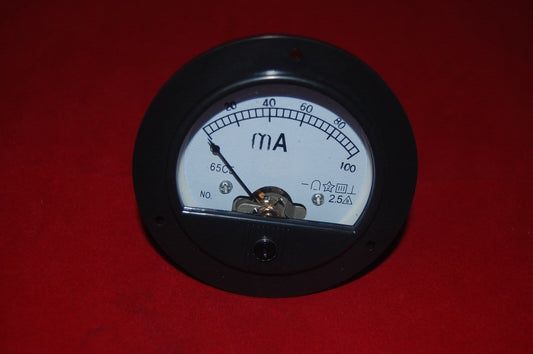 DC 0-100MA ROUND Analog Ammeter Panel AMP Meter Dia. 90mm direct Connect