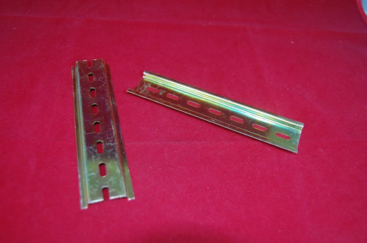2PCS Din Rail Slotted Steel 0.8mm thickness 150mm Length 35mm width 1.38"x5.91"