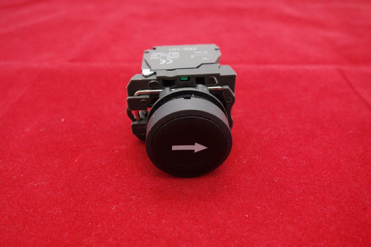 2PCS 22MM PUSHBUTTON SWITCH FITS XB5AA335 Black with white marking 1NO momentary