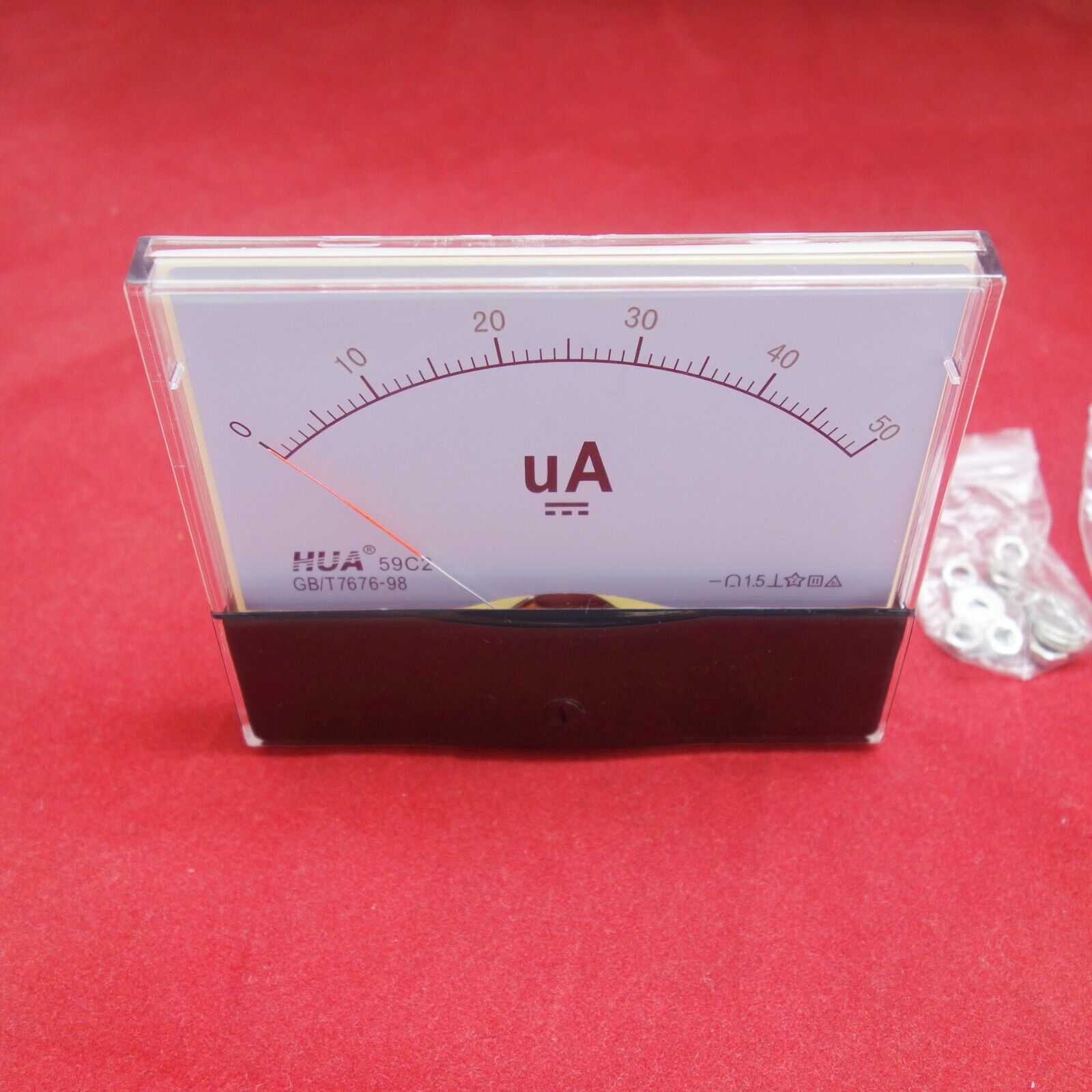 1PC DC 0-50uA Analog Ammeter Panel AMP Current Meter 100x120mm 59C2