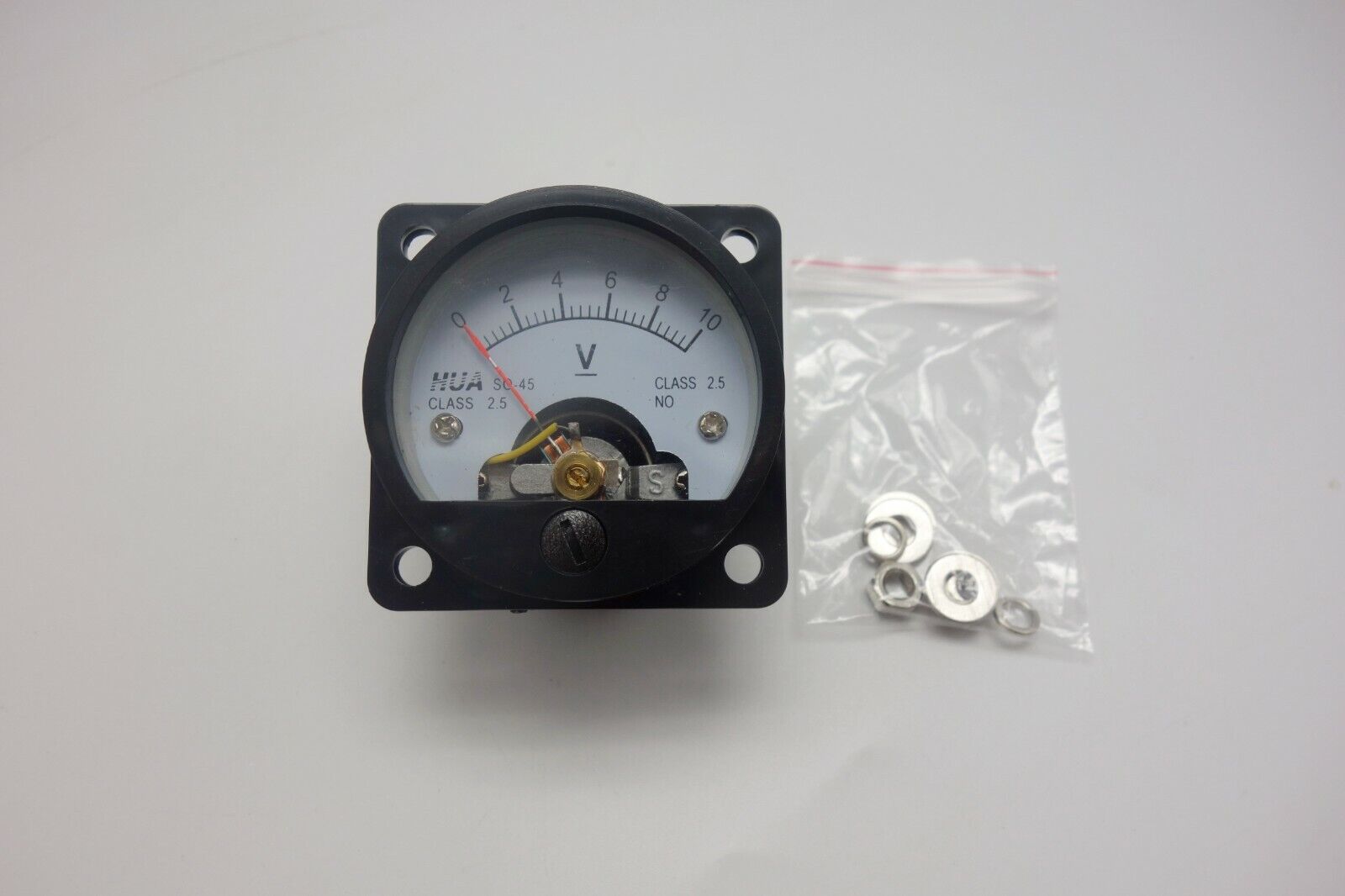 DC 0-10V Analog Voltmeter Analogue Voltage panel meter SO45 directly Connect