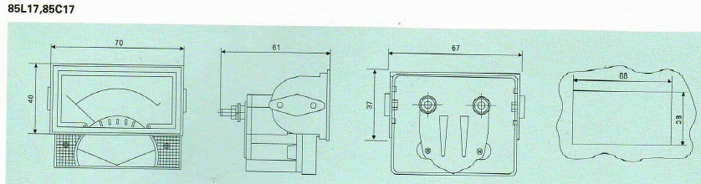 1pc plastic bezel for Analog Panel Meter 85C1 85L1 56X64MM meter mounting kits.