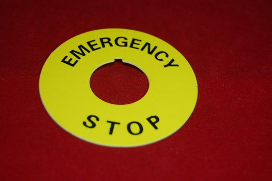 2pcs 60mm Circular Legend plate for Emergency stop Fits ZBY9330  ZB2-9330
