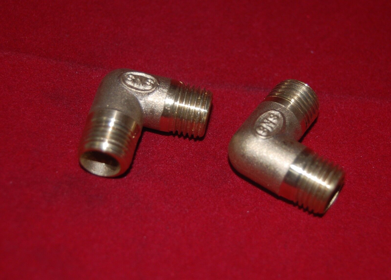 2PCS Brass Elbow 90 Degree MALE THREAD PT 1/4" PIPE CONNECTOR High Quality