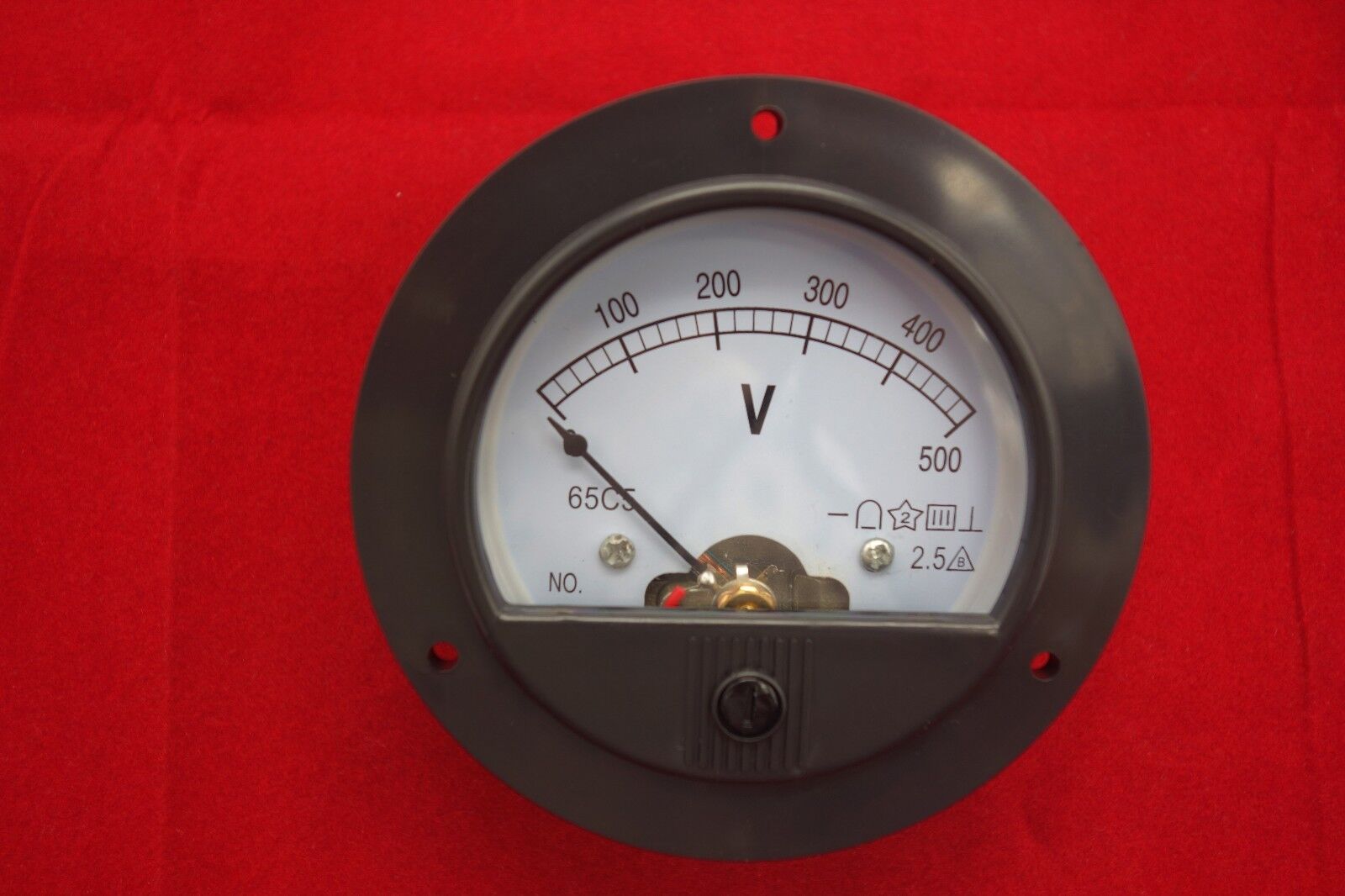 DC 0-500V Round Analog Voltmeter Voltage Panel Meter Dia.90mm direct Connect