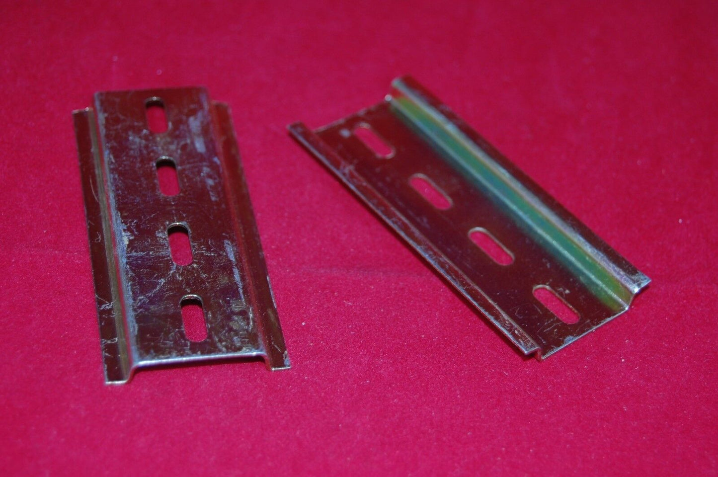 3PCS Din Rail Slotted Steel 0.8mm thickness 80mm Length 35mm width 1.38"x3.15"