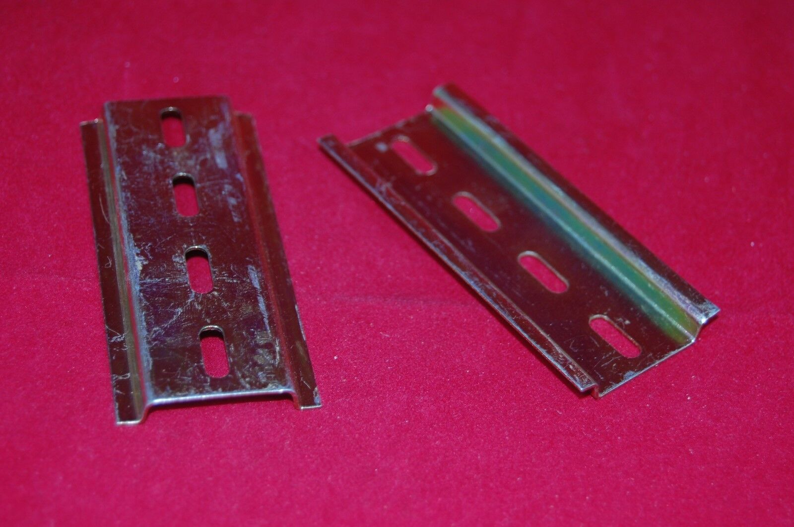 3PCS Din Rail Slotted Steel 0.8mm thickness 80mm Length 35mm width 1.38"x3.15"