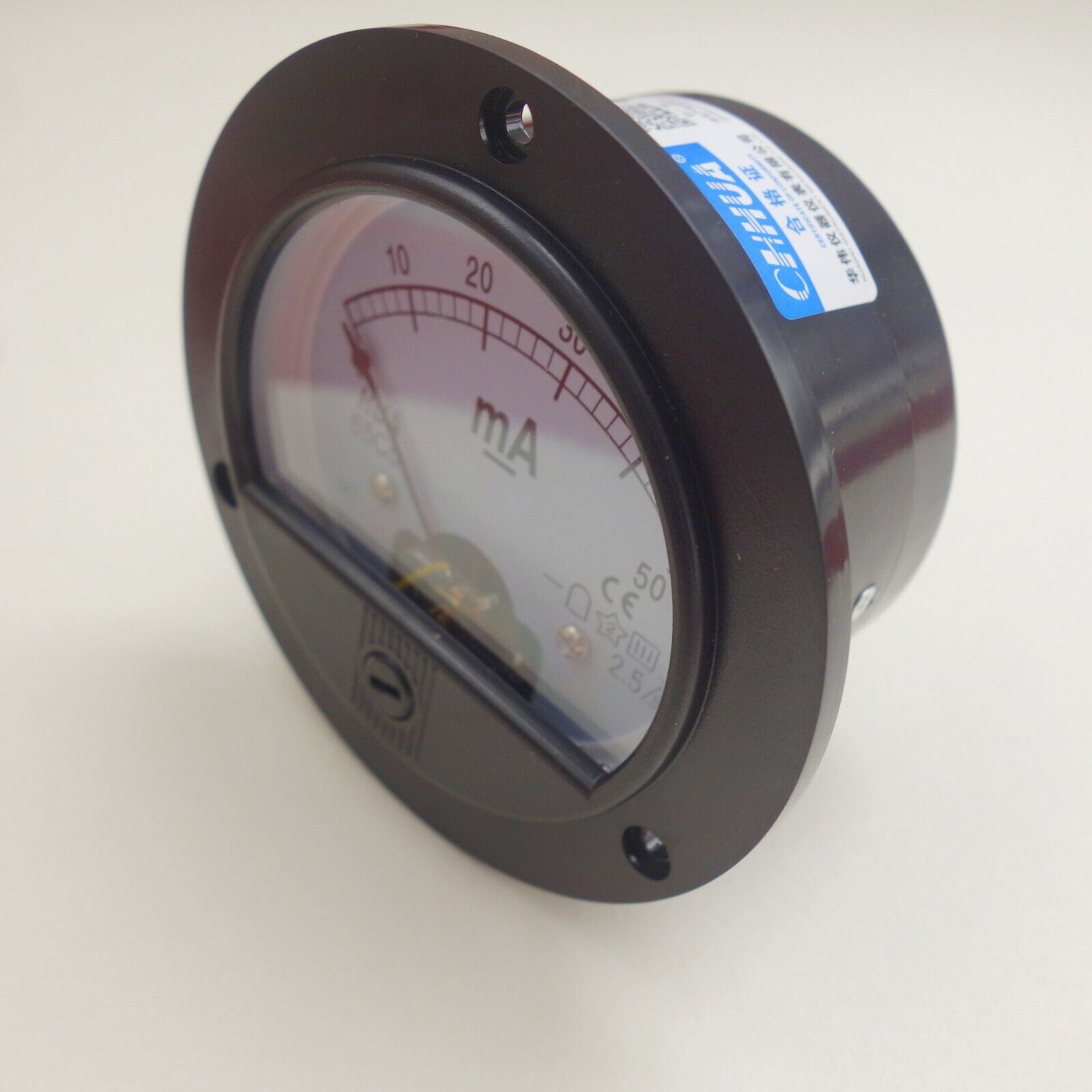 DC 0-50mA Round Analog Ammeter Panel AMP Current Meter Dia. 90mm Direct Connect