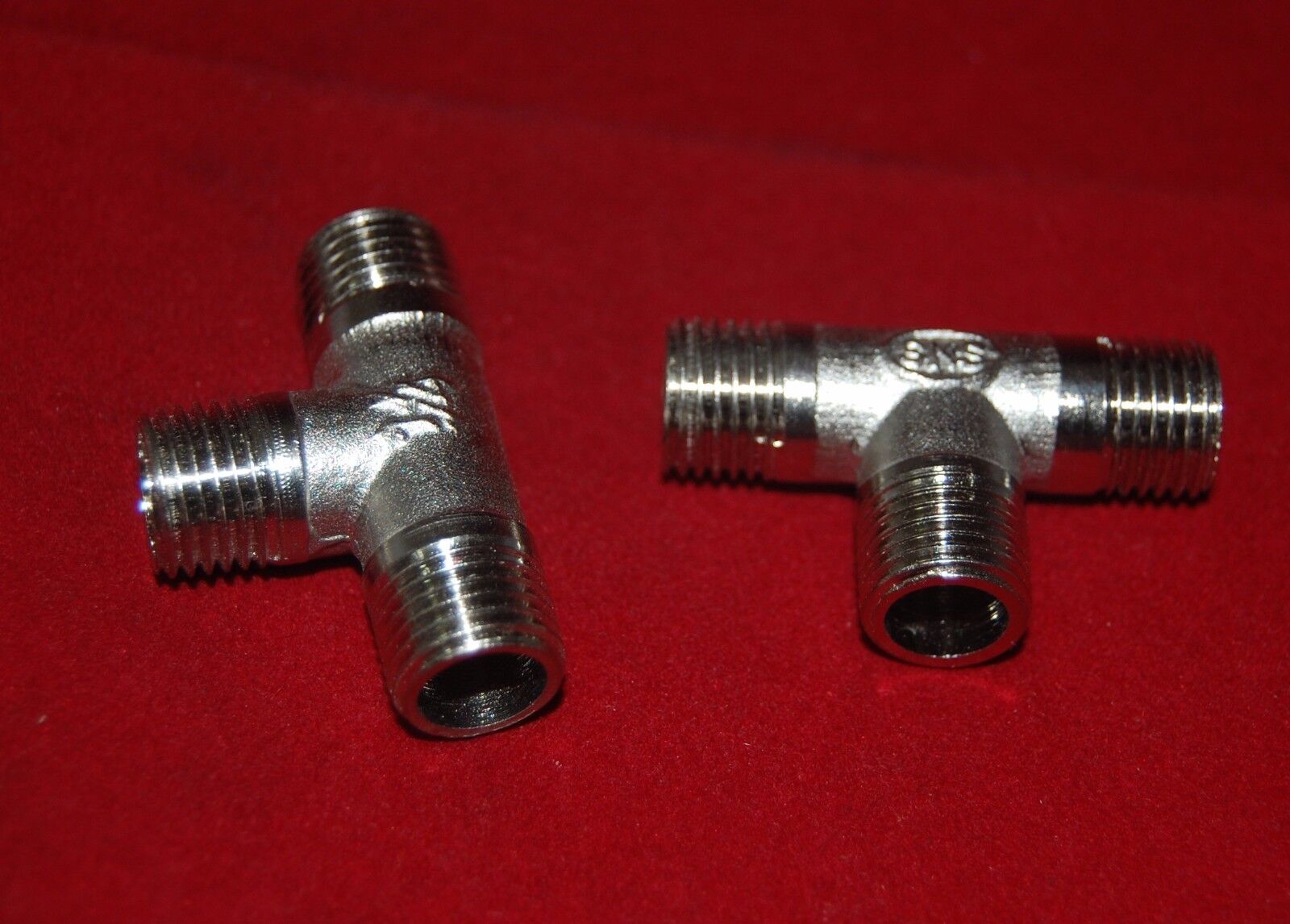 2PCS Brass 3 WAY EQUAL TEE MALE THREAD PT 1/4" PIPE CONNECTOR High Quality