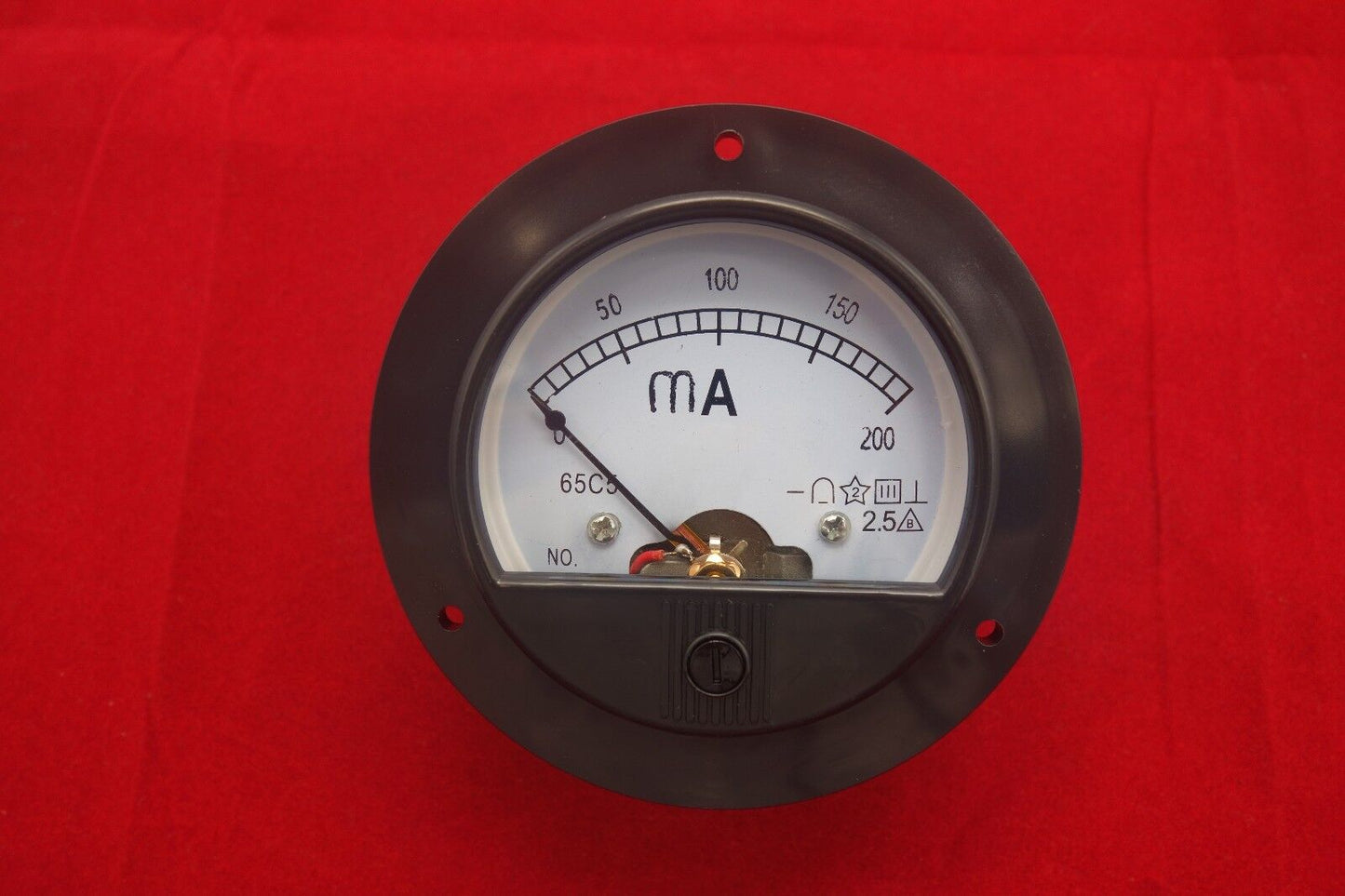 DC 0-200mA Round Analog Ammeter Panel AMP Current Meter Dia. 90mm Direct Connect