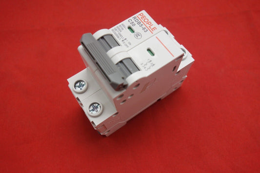 1Pc 2 Pole 50A Miniature Circuit Breaker RDB5-63 C50 6KA Breaking Capacity MCB
