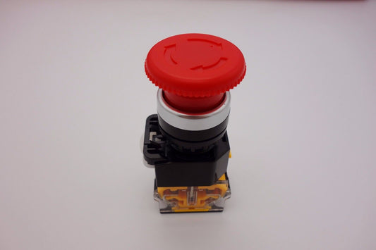 1PC 22mm Twist Release Emergency Stop Mushroom 35mm Head Push Button Switch LA38