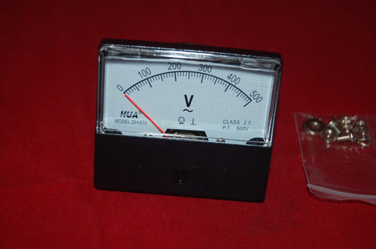 1PC AC 0-500V Analog Voltmeter Analogue Voltage Panel Meter 670 67*70mm