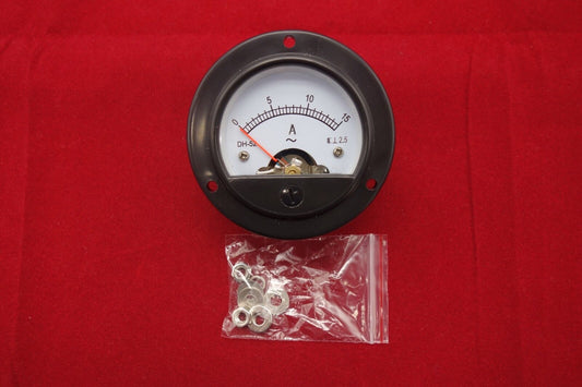 1pc AC 0-15A Round Analog Ammeter Panel AMP Current Meter Dia. 66.4mm DH52