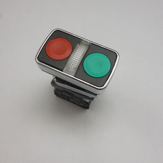 Double-headed pushbutton switch Fits XB4BW7... Flush Green Red Middle 110V LED