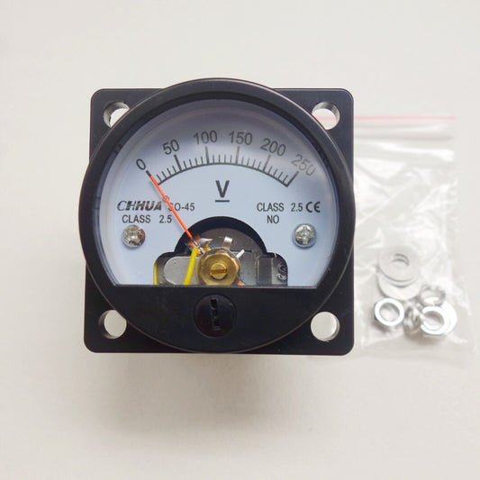 DC 0-250V Analog Voltmeter Analogue Voltage panel meter SO45 directly Connect