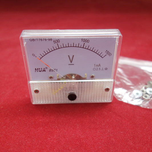DC 0- 1500V Analog Voltmeter Analogue Voltage panel meter 85C1 1500V/1mA