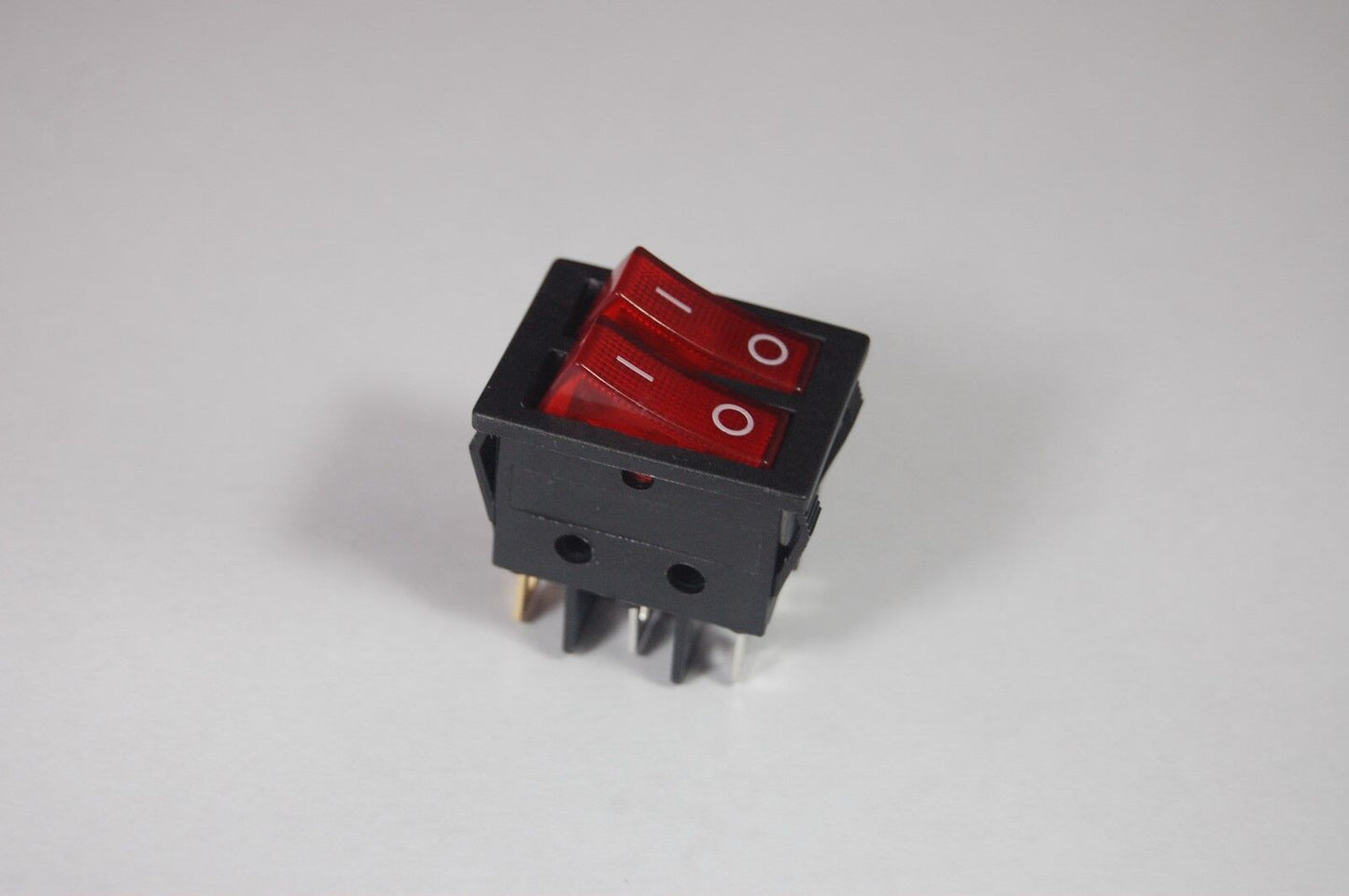 2Pcs Double 2 Position Boat  Rocker Switch 6 Pin RED Light Illuminated 12V AC/DC