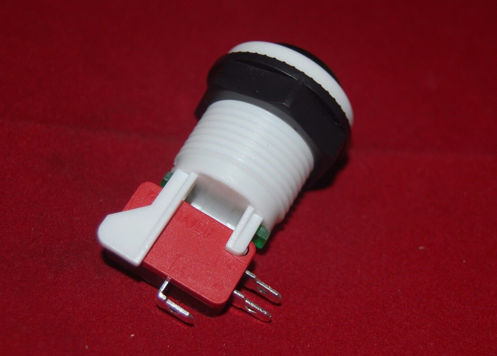2PCS 27mm Green Pushbutton with Micro Switch 250V AC 15A