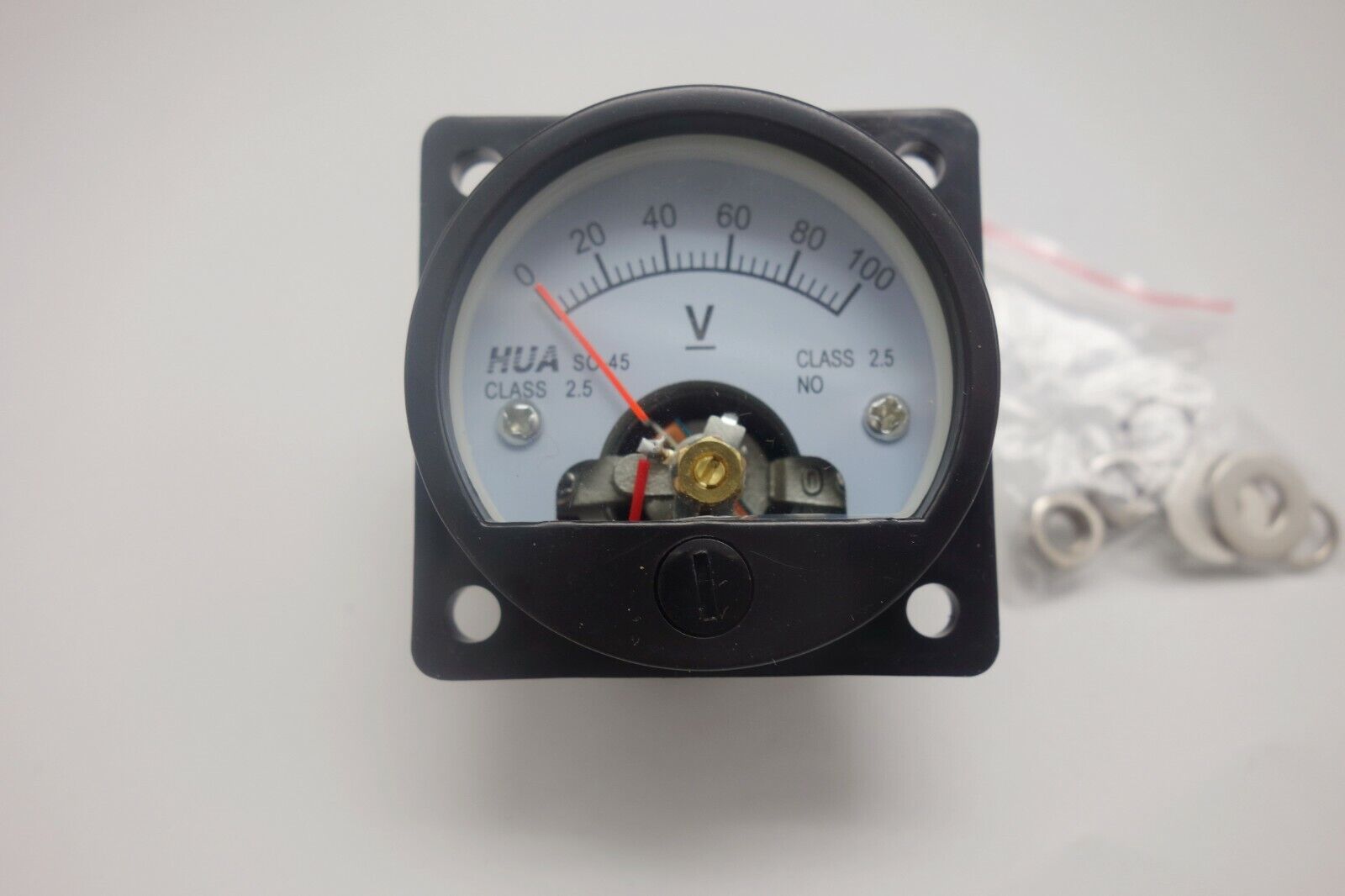 DC 0-100V Analog Voltmeter Analogue Voltage panel meter SO45 directly Connect