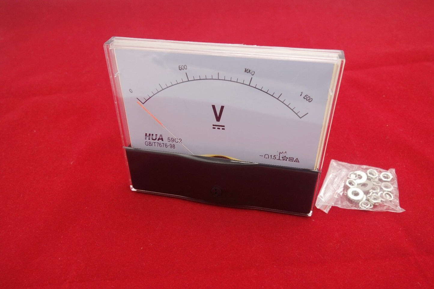 DC 0-1500V 1mA Analog Voltmeter Analogue Voltage Panel meter 100x120mm 59C2